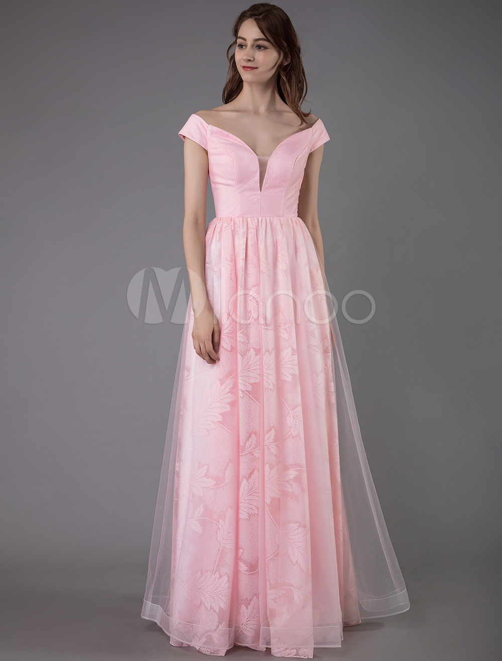 Prom Dress 2023 A LINE Pink Woman Lace Tulle Formal Party Dresses ...