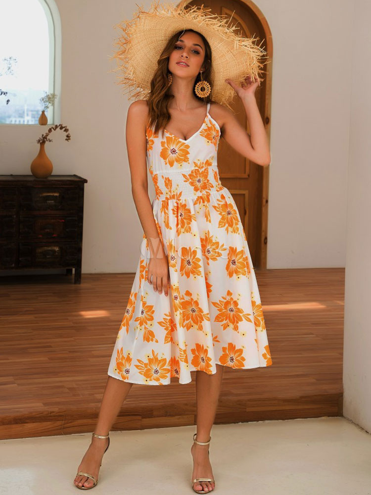 summer dress with flowers