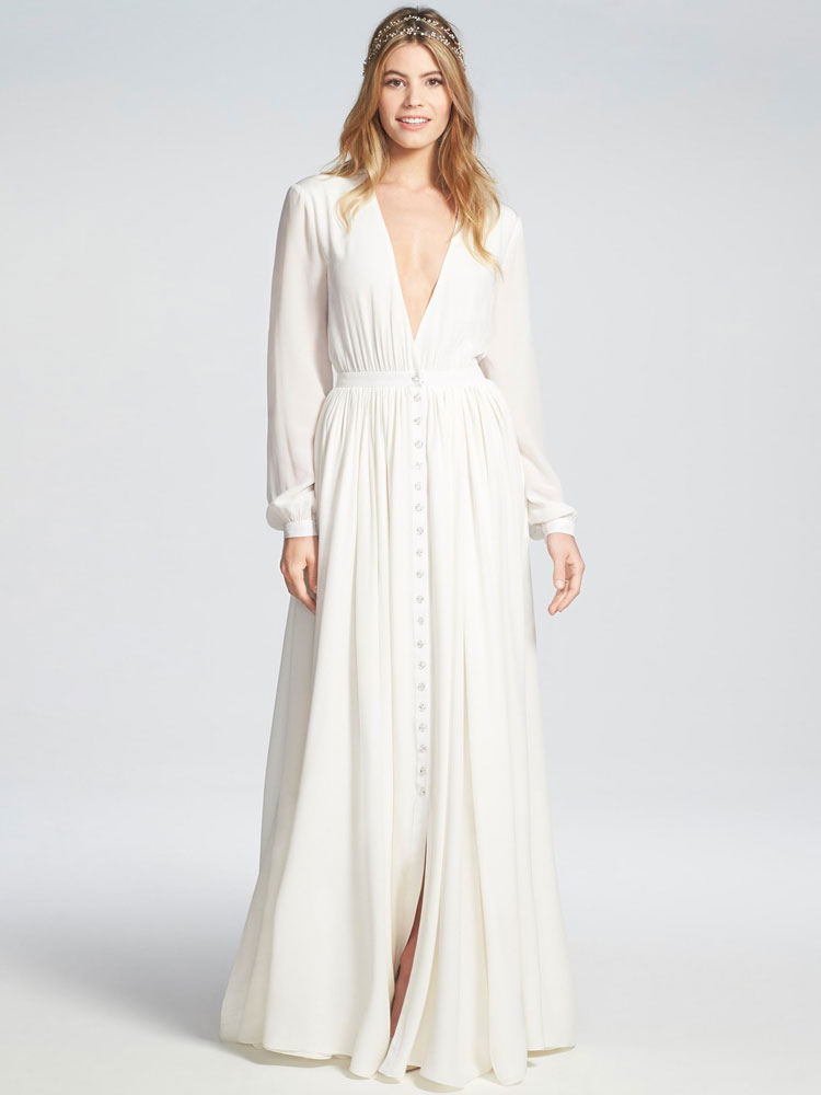 long white semi formal dresses
