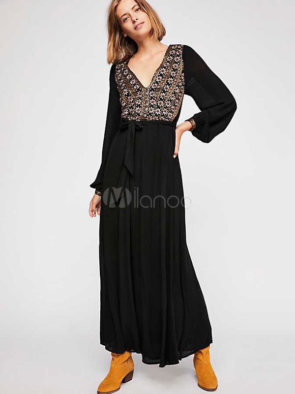 Buy > long sleeve bohemian dresses > in stock