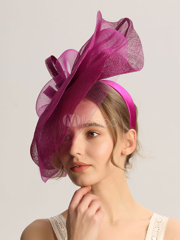 dark purple wedding hat