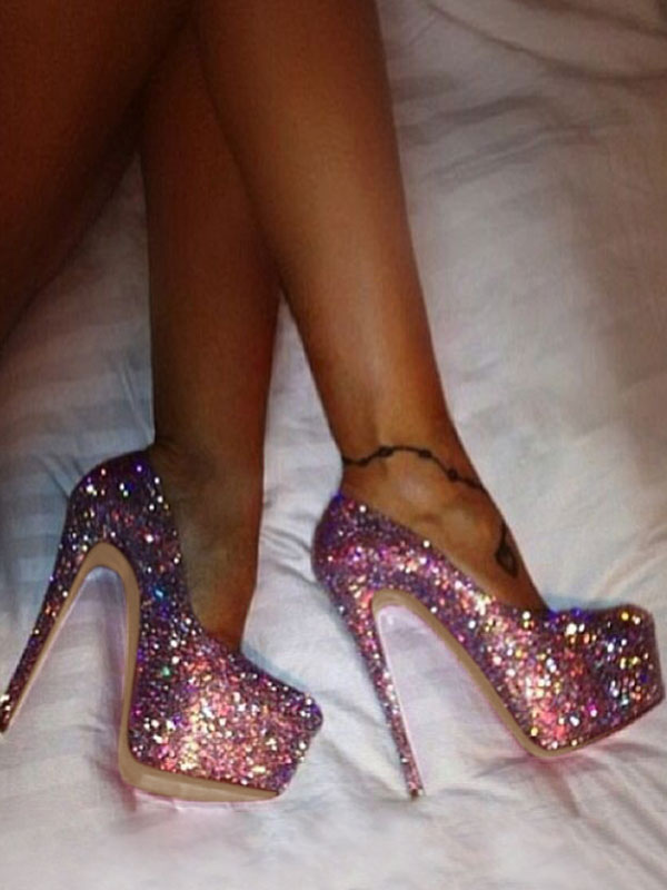 Sparkly Platform Prom Shoes Sexy 