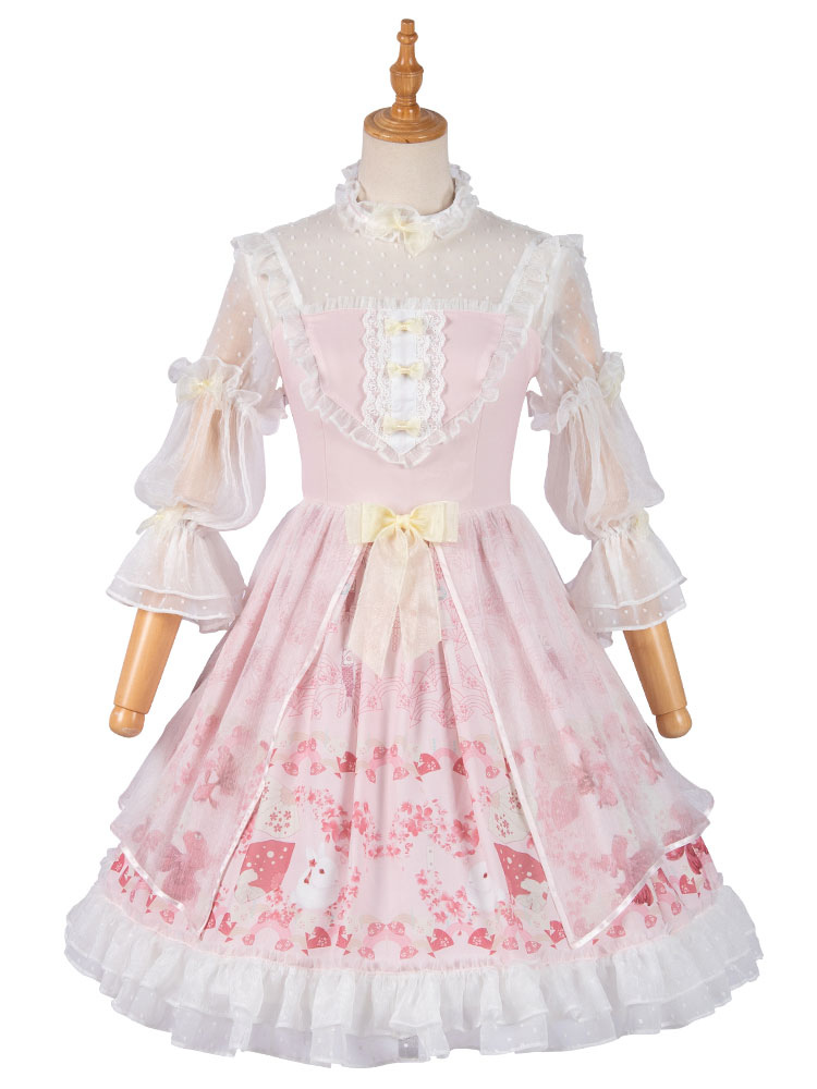 frill one piece dress