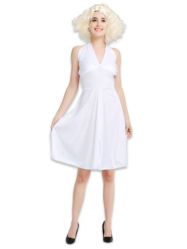marilyn monroe white halter dress