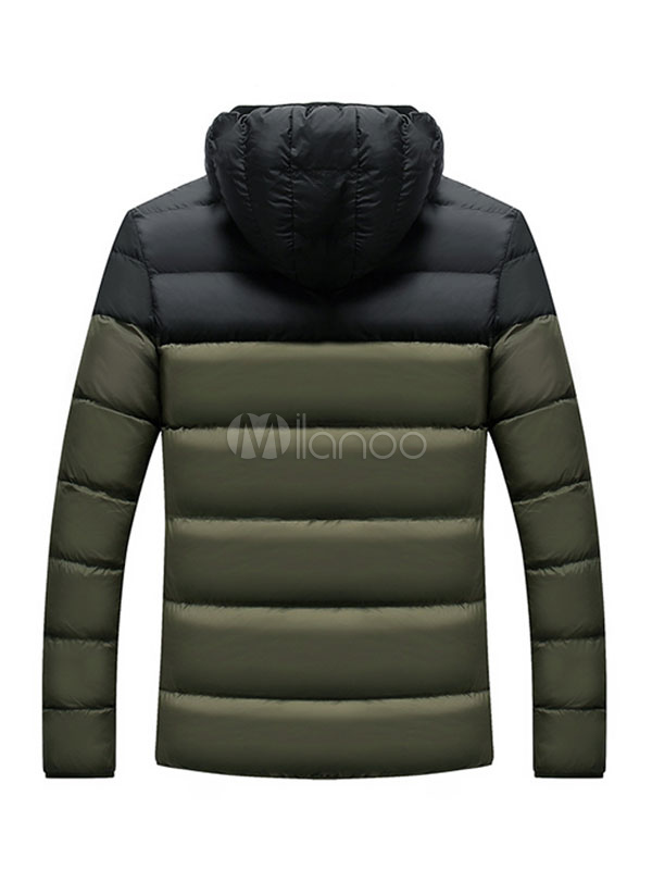Men's Parka Outdoor Hooded Coat With Pockets For Winter - Milanoo.com