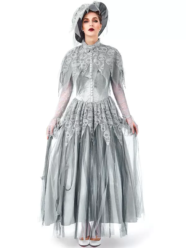 costumes with grey dress Hooded Wolf Mini Dress - Grey - Costume - Women