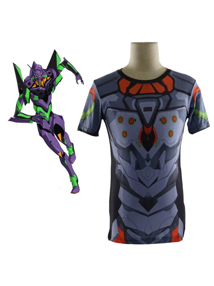 Neon Genesis Evangelion Eva 01 Test Type 3d Summer T Shirt Anime Cosplay Costume Milanoo Com