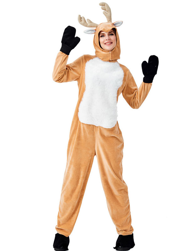 Disfraz Pijama Kigurumi mono mono de reno para dormir para adultos Carnaval Halloween - Milanoo.com