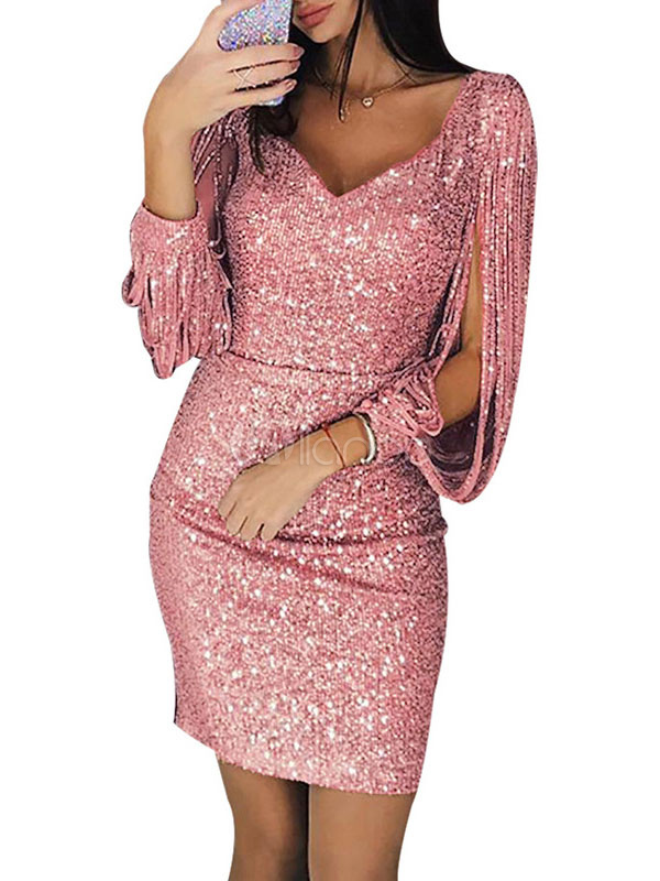 pink going out dress