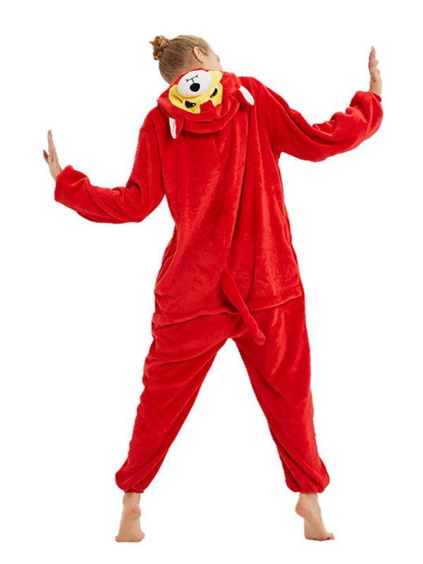 大人用 着ぐるみ パジャマ ユニコーン カートゥーンキャラクター レッド フランネル ジャンプスーツ 男女兼用 コスチューム ハロウィン Milanoo Jp