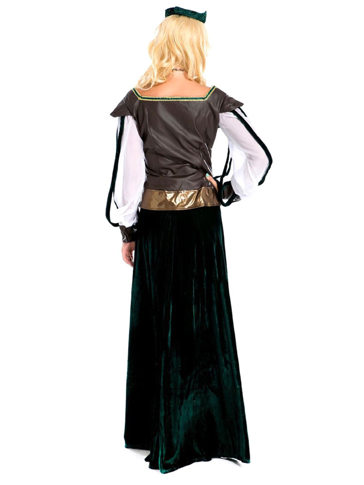 Costumes Costumes | Medieval Costumes European Court Dress Green Palace Gown Costumes for Women Medieval European Royalty Arab P