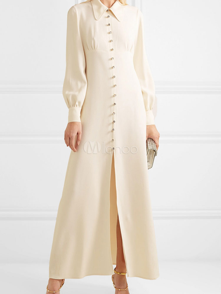 チェスターコート レディースコート アイボリー 長袖 ポリエステル