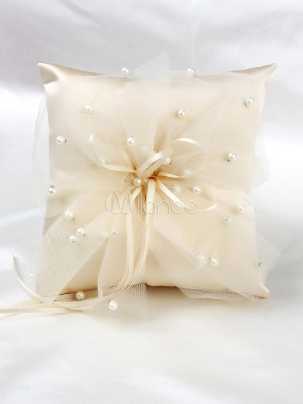 Uposao Ehering Kissen Herzform - Satin Ringbox Mit Strass Für Hochzeitszeremonie