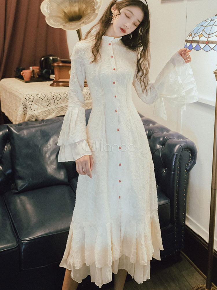 ivory semi formal dress