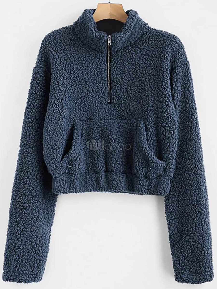 teddy bear half zip