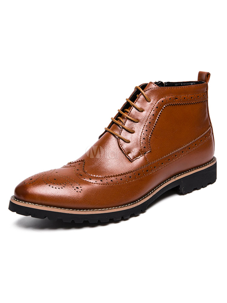 Scarpe eleganti da uomo alte Stivaletti con punta arrotondata fantastici per  ufficio - Milanoo.com