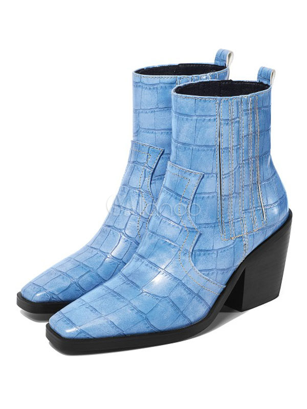 womens ankle boots square toe