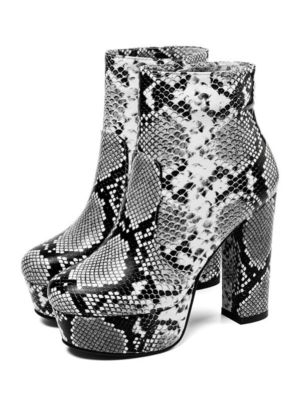 womens ankle boots round toe