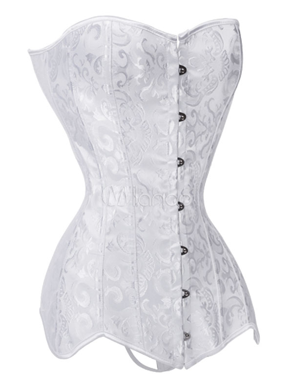 Bustiers Corsets Lingerie Corset For Women White Sexy Embroidered Sleeveless