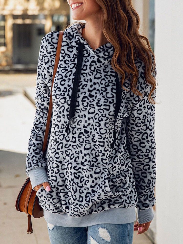 grey leopard moletom com capuz