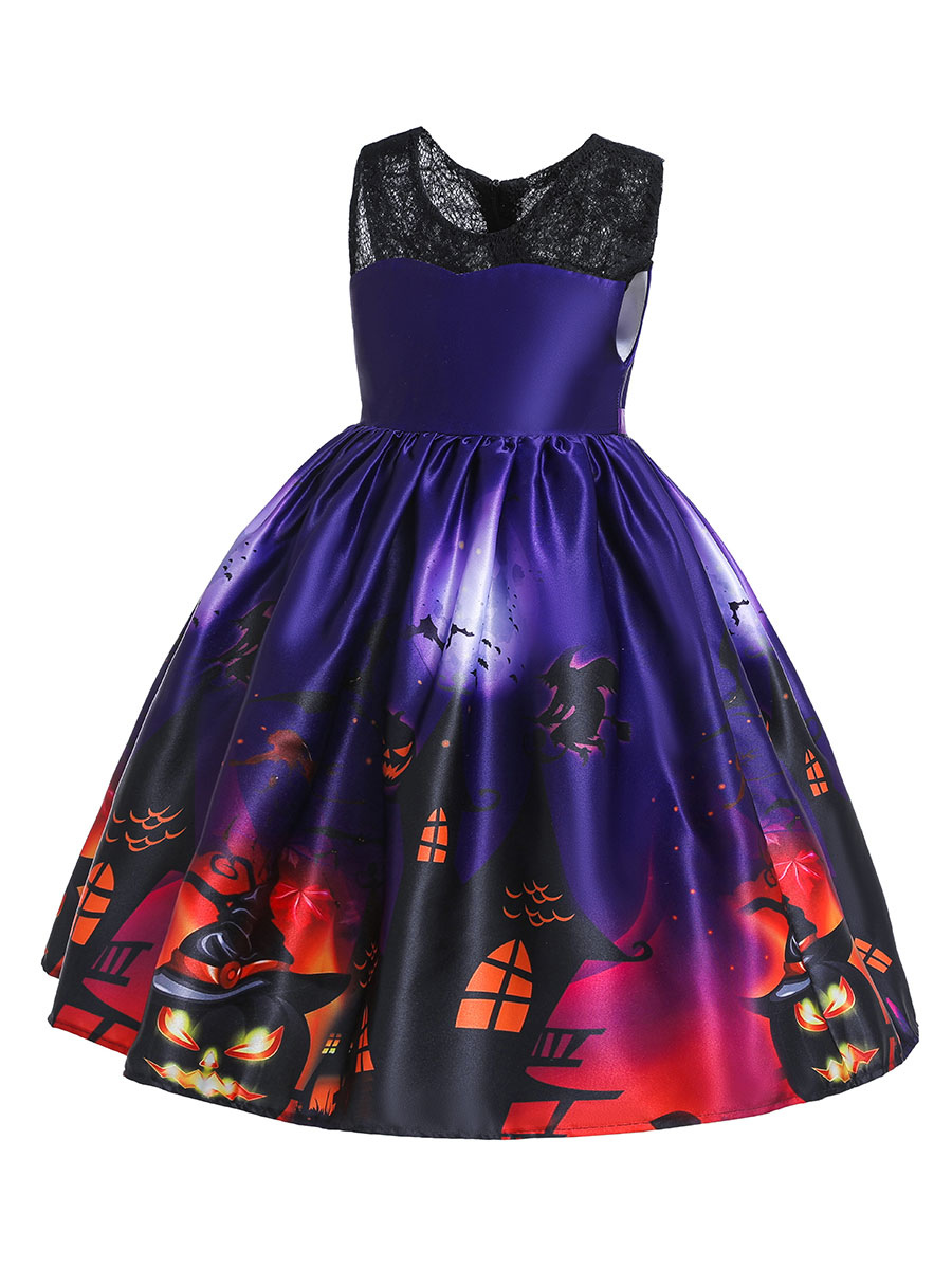Costume Halloween per Bambini Costumi di Halloween per bambini Vestito da  skater viola per bambini con stampa in pizzo Costume Carnevale Costume  Halloween - Milanoo.com