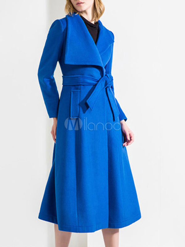 royal blue wrap coat
