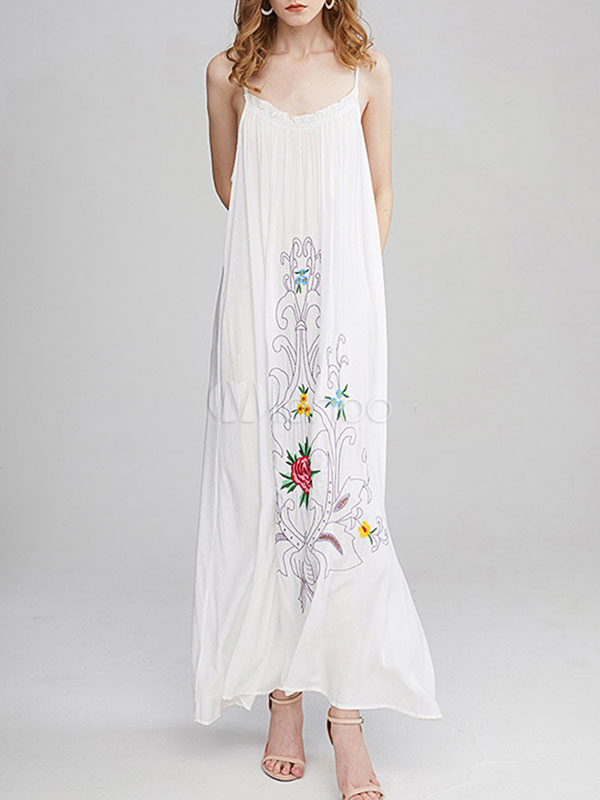embroidered beach dress
