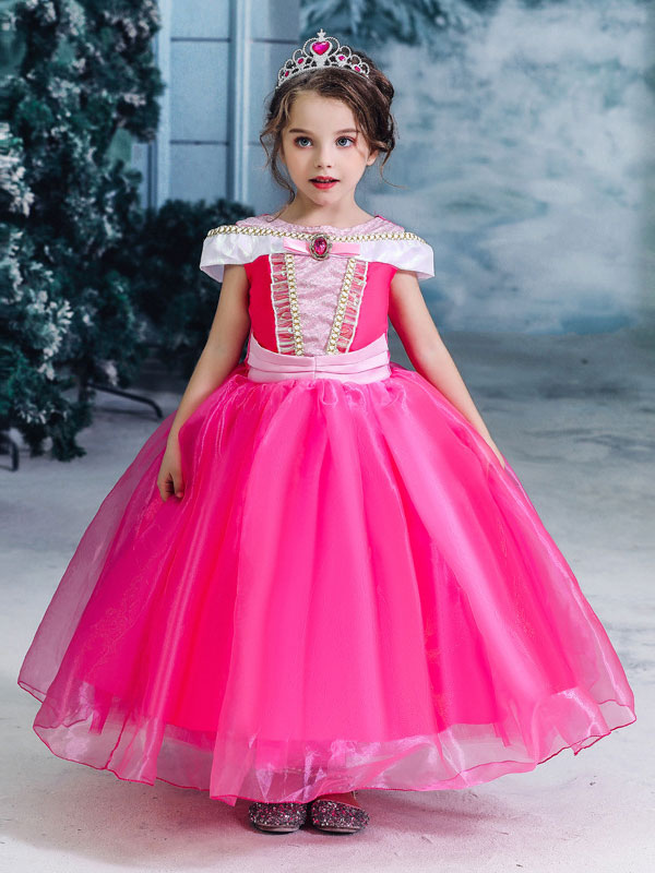 maduro Factibilidad Con rapidez Niños Princesa Cosplay Bella Durmiente Aurora Rose Vestido Niños Cosplay  Disfraces - Costumeslive.com