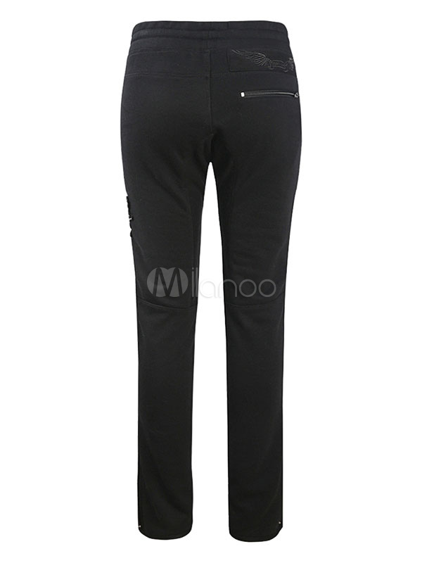 Pantaloni eleganti neri Pantaloni da lavoro a vita alta leopardati da donna  - Milanoo.com