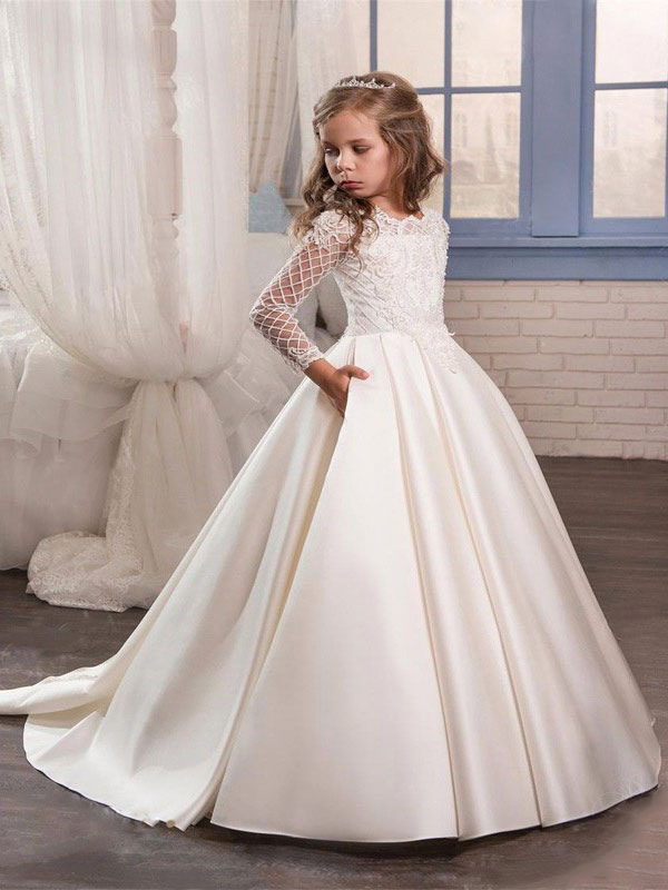 long white communion dresses