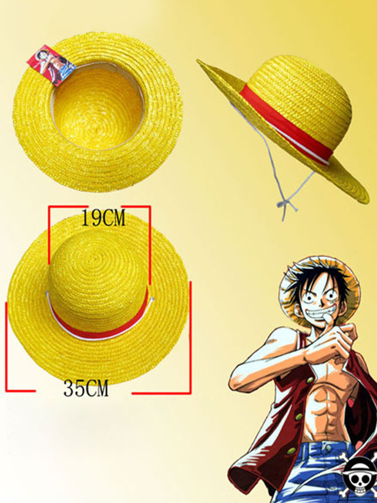 One Piece Anime Hats Straw Luffy Cosplay Hat - Milanoo.com
