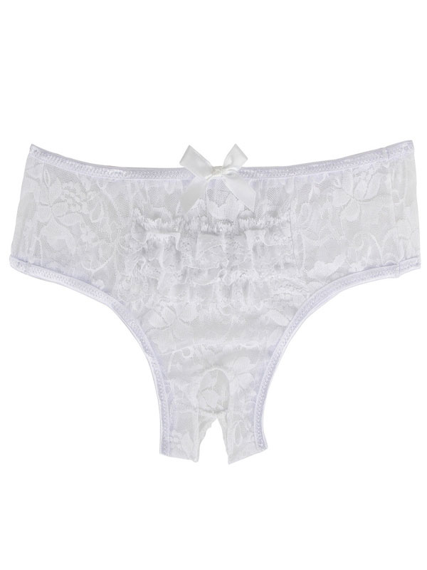Panties Lingerie Sexy Panties Women White Polyester Lace Panties ...