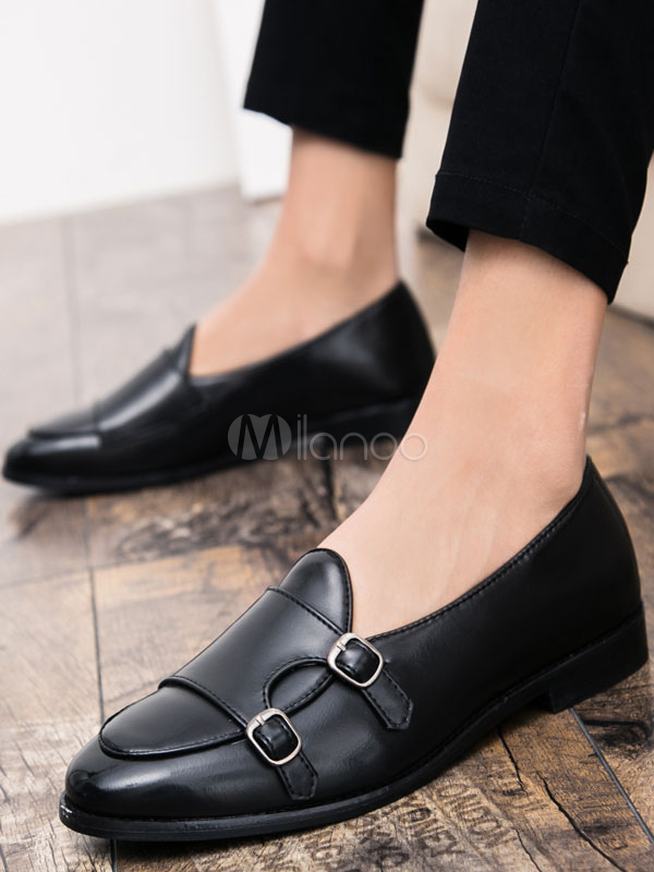 Men's Loafer Monk Strap Slip-on Formal Shoes - Milanoo.com