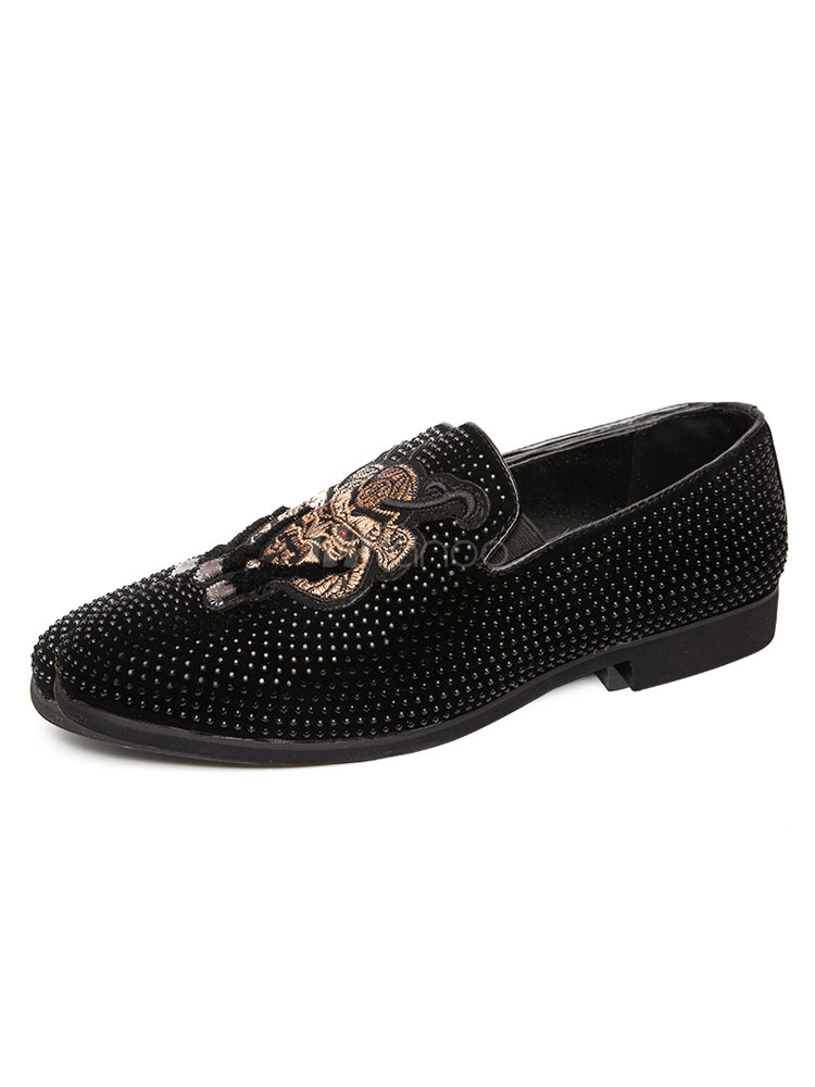 Mens Loafers Comfy Studded Slip-On Shoes - Milanoo.com