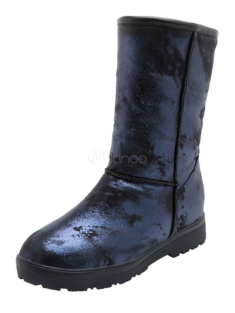 Bottes Femme Mi-Mollet Hiver - Talon Carré 5 Cm, Lacets, Style Décontracté