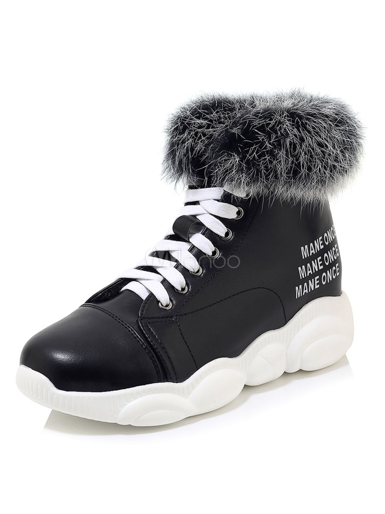 sneaker booties with fur