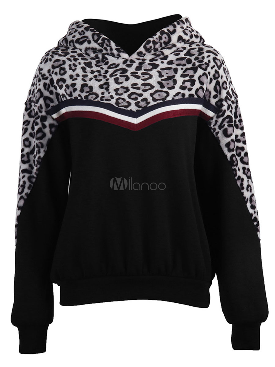 black leopard moletom com capuz