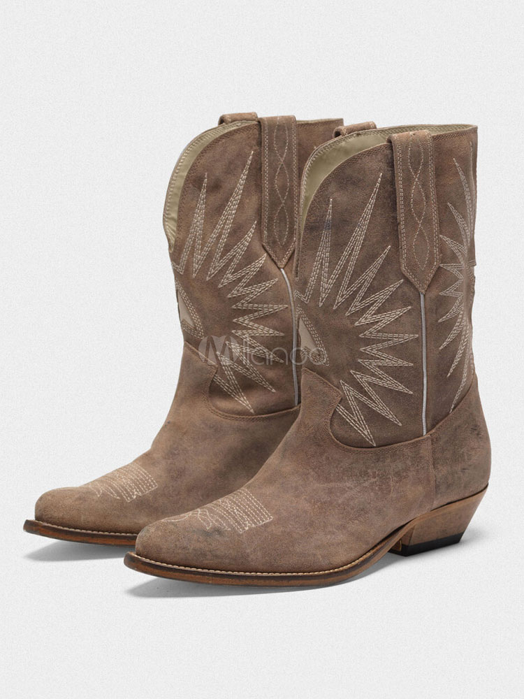ladies mid calf cowboy boots