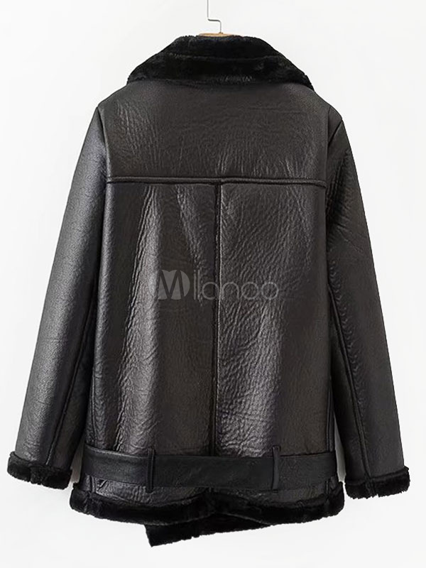 Women Jackets Turndown Collar Oversized Zipper Casual Zipper Street ...