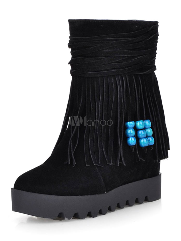 wedge heel winter boots