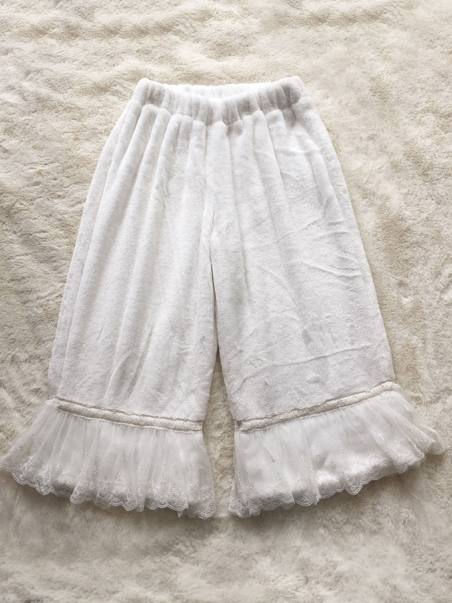 Sweet Lolita Pant White Lace Bow Harem Lolita Trousers - Milanoo.com