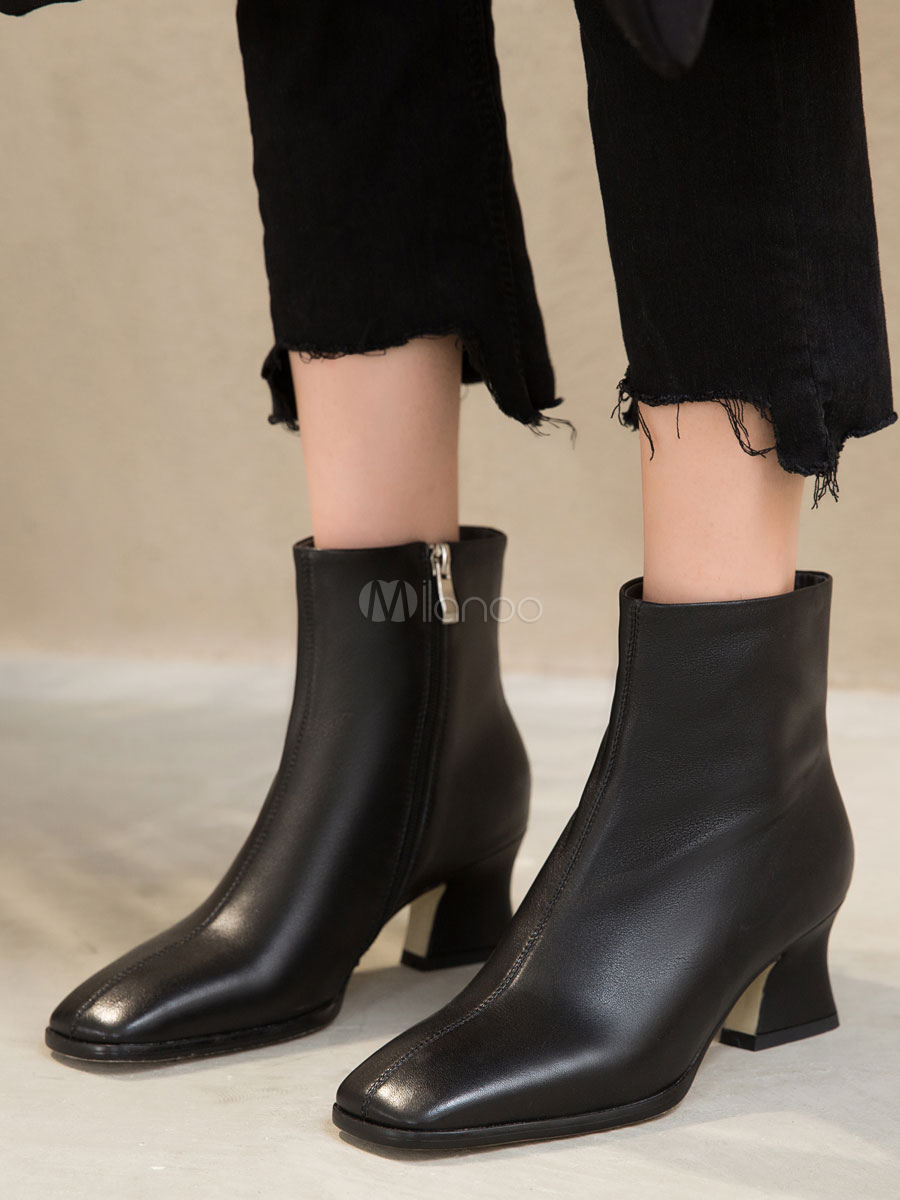ankle boots square heel