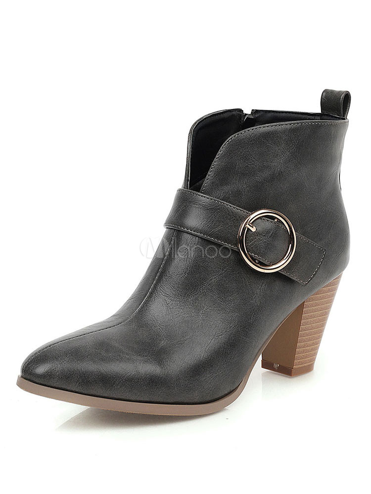 distressed leather booties