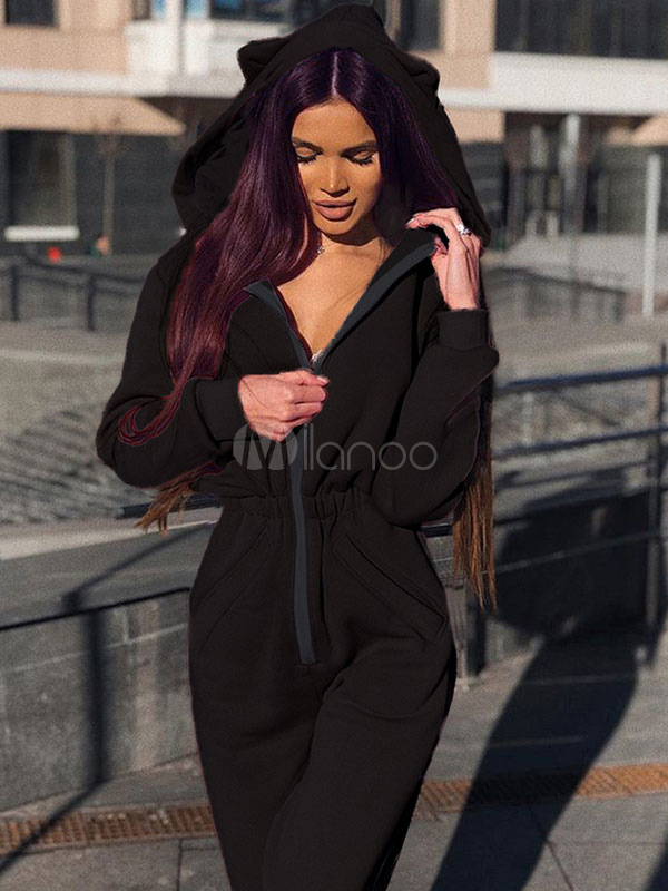 black jumpsuit no sleeves