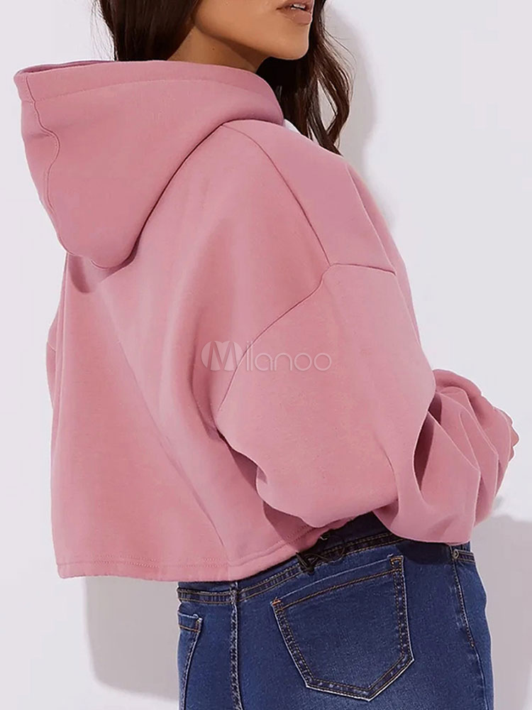 ruffle sleeve moletom com capuz