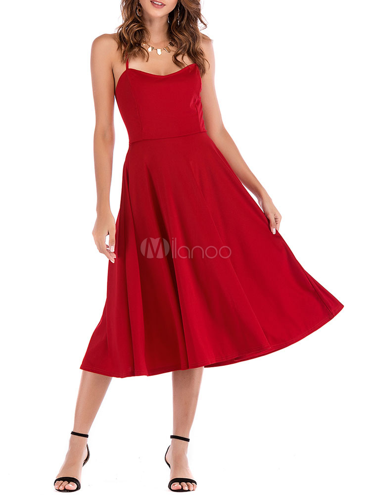 red christmas party dress