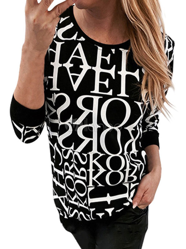 Sudadera con estampado de letras de