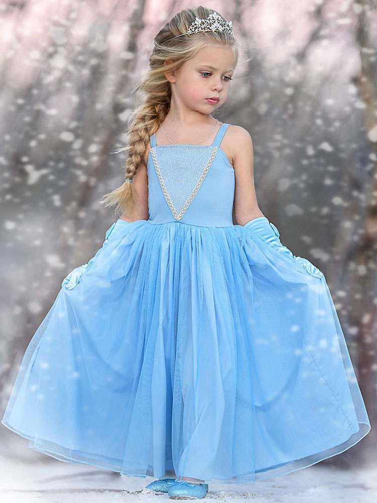 elsa flower girl dress