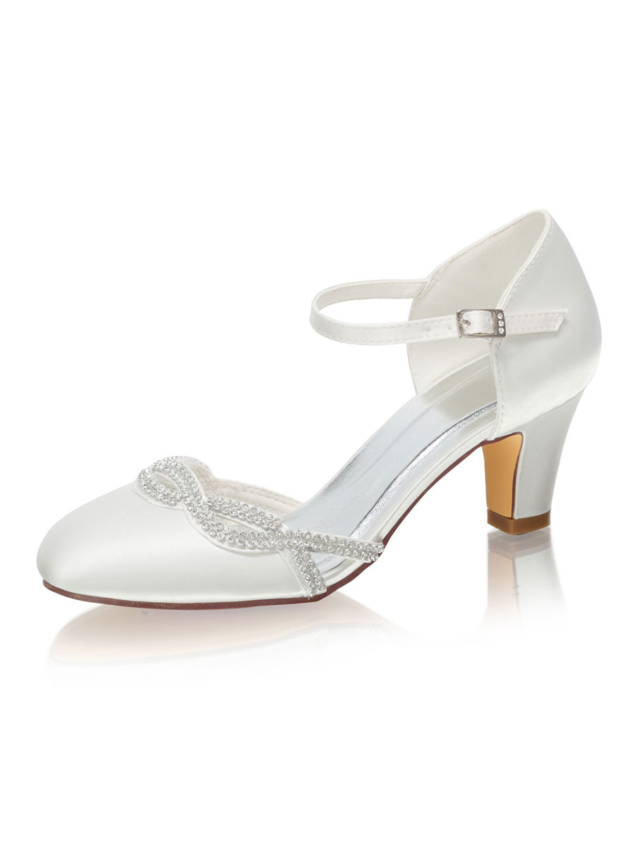 Two Part Wedding Shoes Round Toe Mid 
