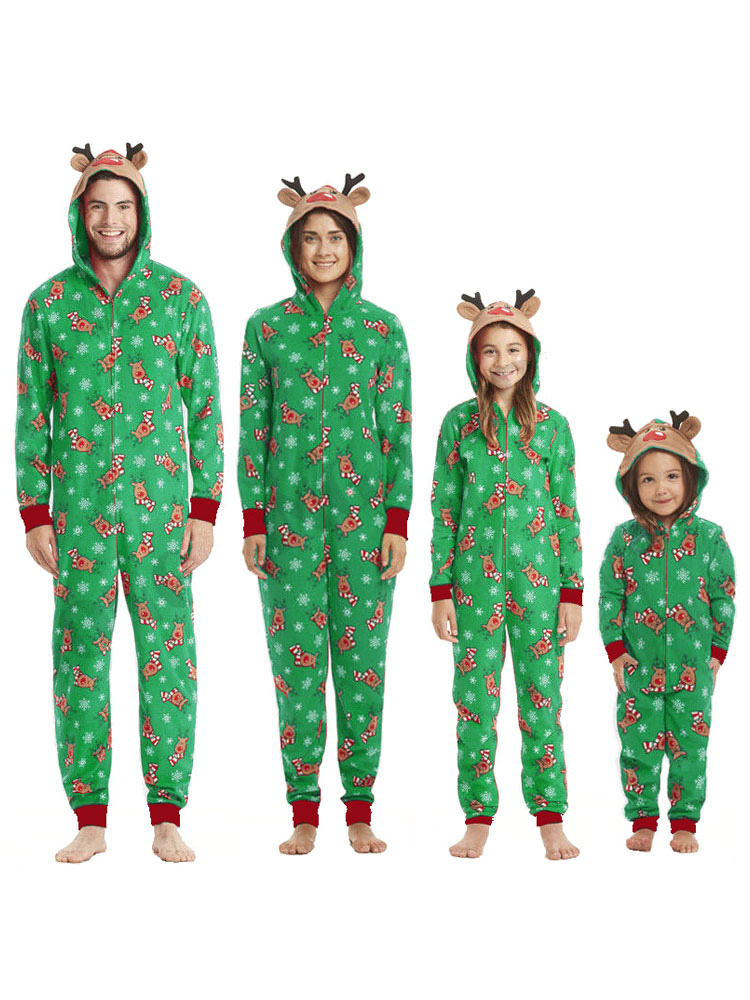 Pijama de Natal da família Padrão de Natal Vermelho Família Pijamas Macacão - Milanoo.com